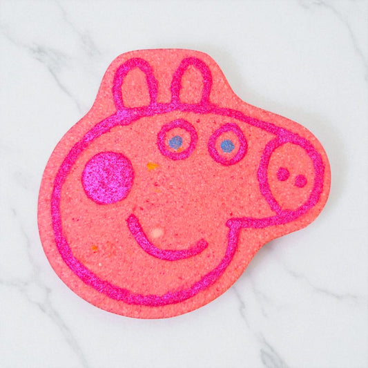 fizzy sweet Cheeky Pink Pig bath bomb