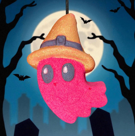 Witchy Pink Ghost Bath Bomb – Lollypop Scented