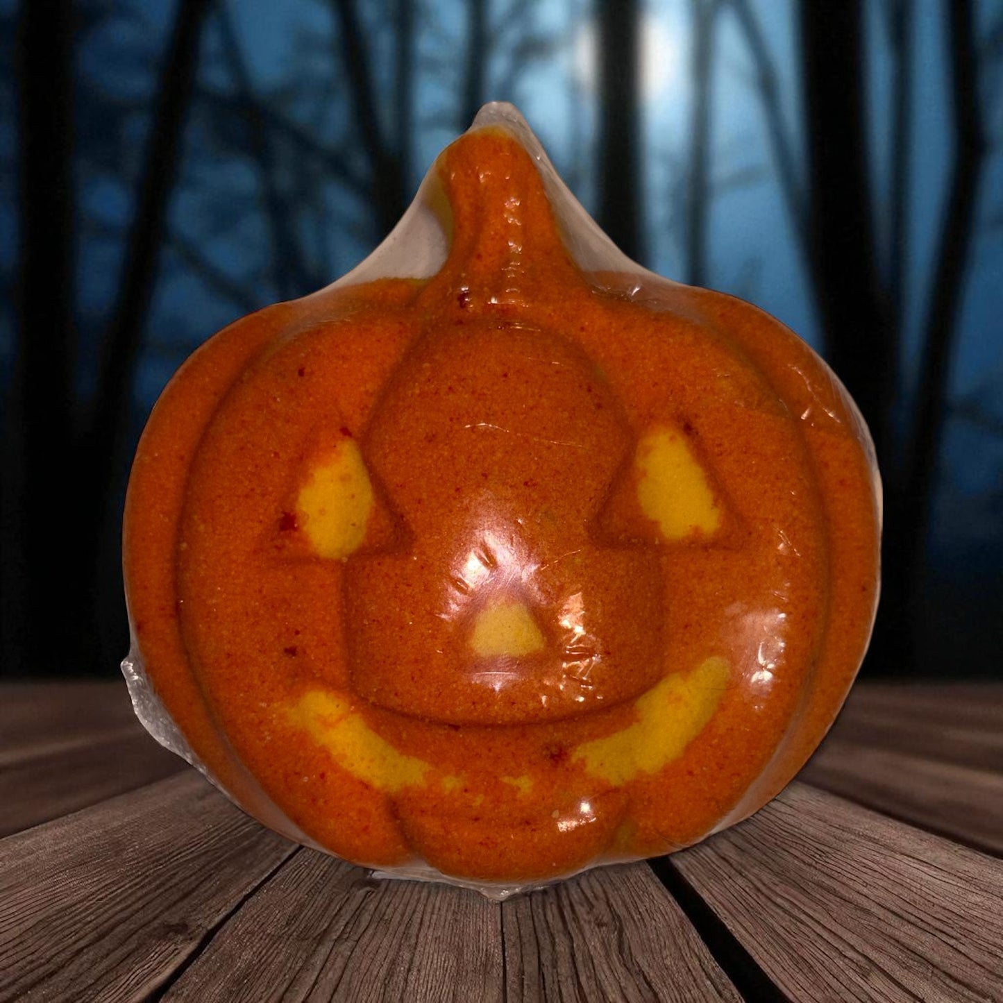 Trick or treat pumpkin bath bomb