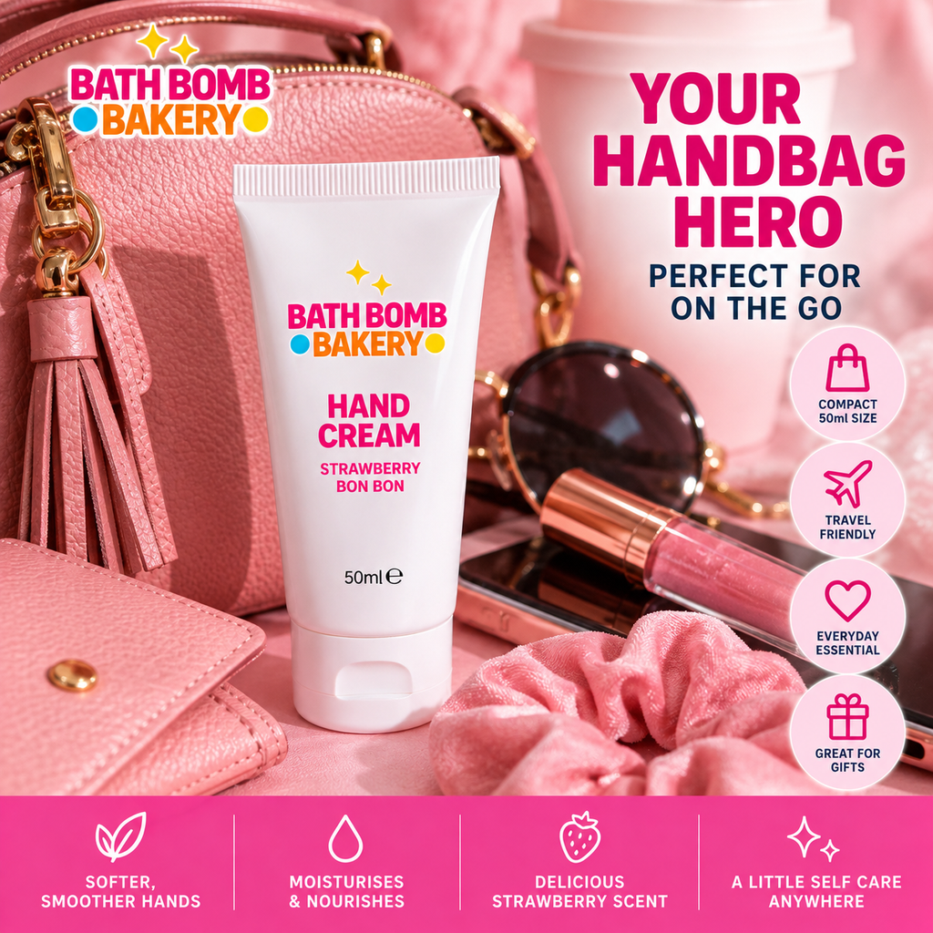 Strawberry Bon Bon Hand Cream 50ml | Moisturising Hand Cream