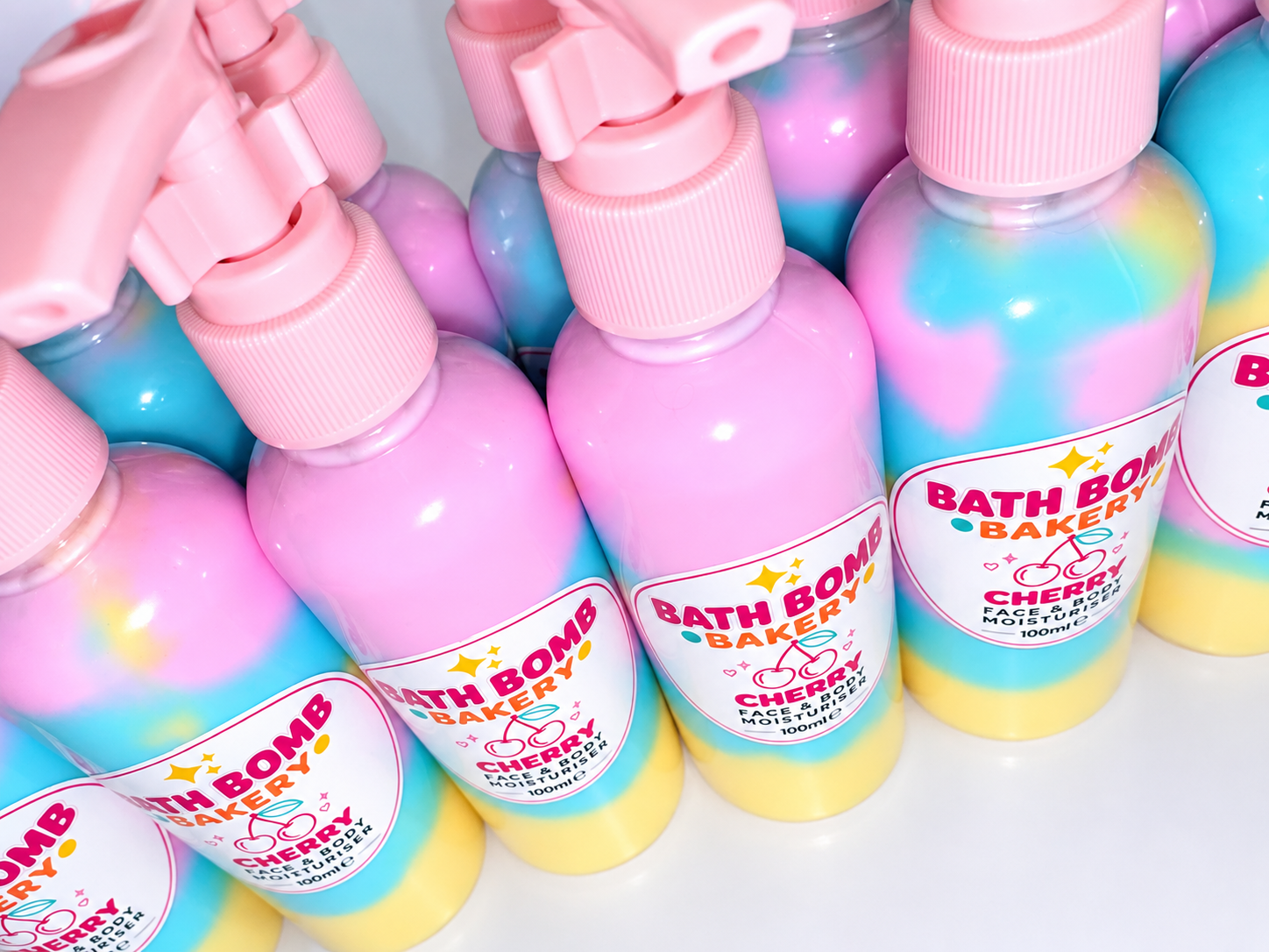 Cherry Face & Body Moisturiser – 100ml | Sweet Cherry Scented Body Cream | Bath Bomb Bakery