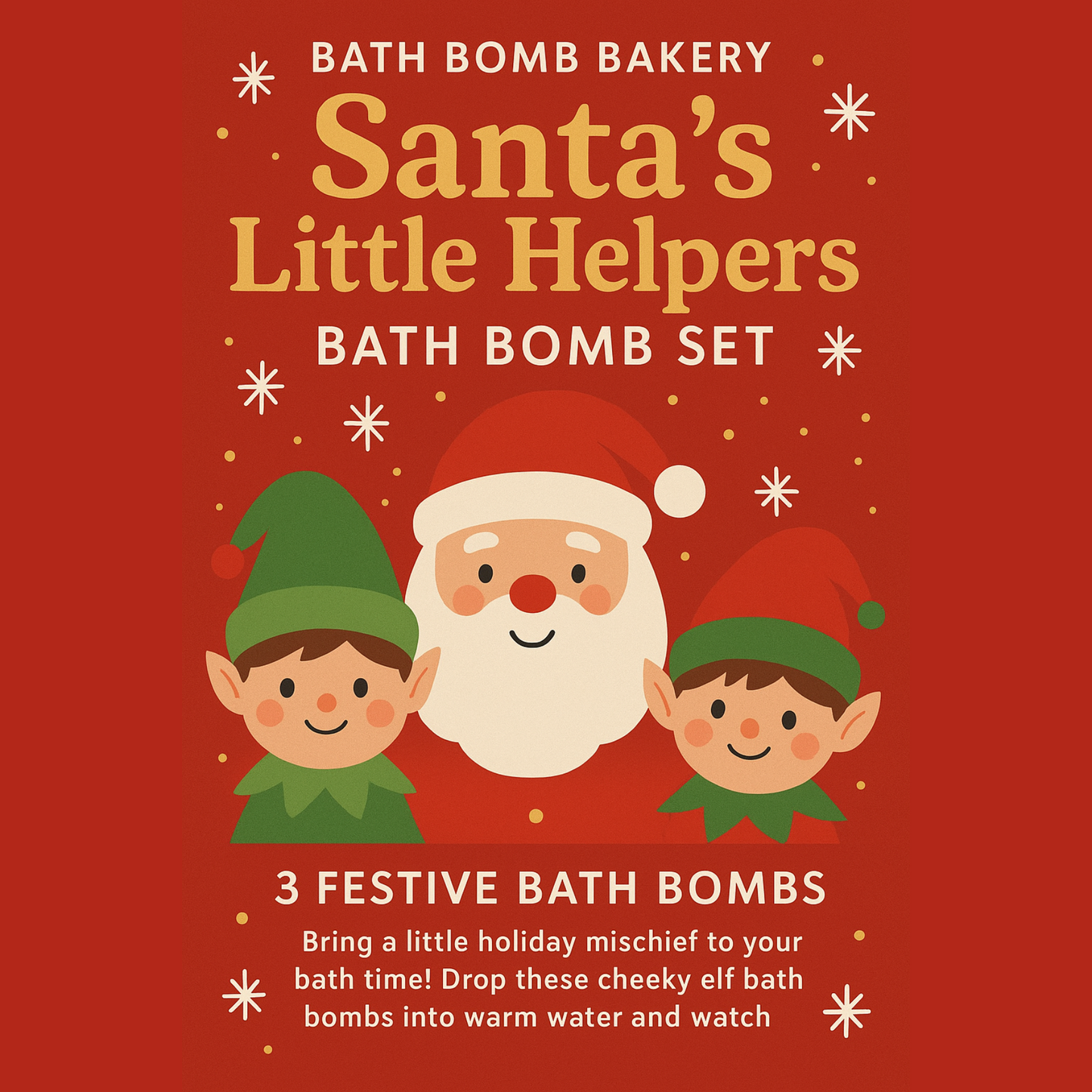 Santa's little helpers bath bomb set for 3.